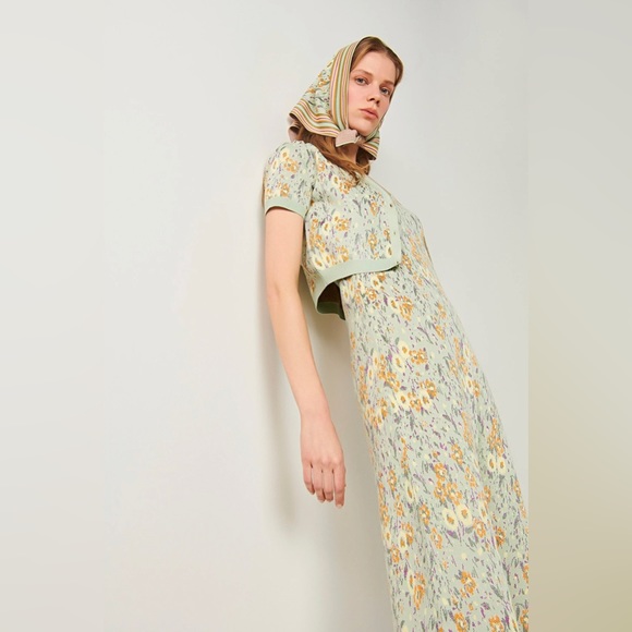 Floral dress with matching cardigan. Size L. NWT - Picture 3 of 6